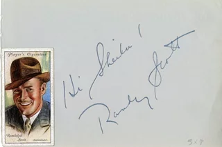 Randolph Scott autograph