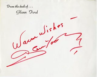 Glenn Ford autograph