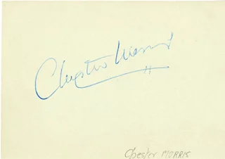Chester Morris autograph