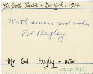 Ed Begley autograph