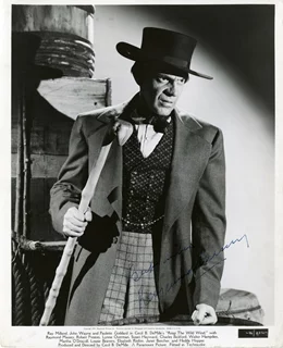 Raymond Massey autograph