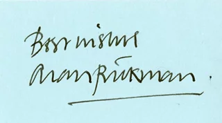 Alan Rickman autograph