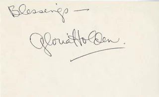 Gloria Holden autograph