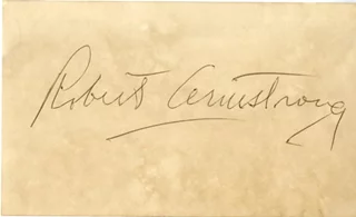 Robert Armstrong autograph