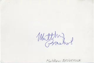 Matthew Broderick autograph