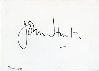 John Hurt autograph
