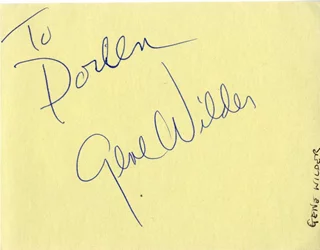 Gene Wilder autograph