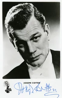 Joseph Cotten autograph