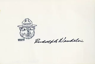 Rudolph Wendelin autograph