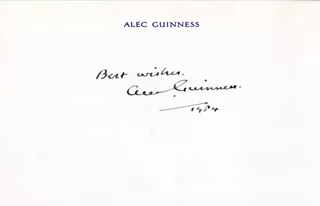Alec Guinness autograph