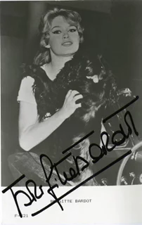 Brigitte Bardot autograph
