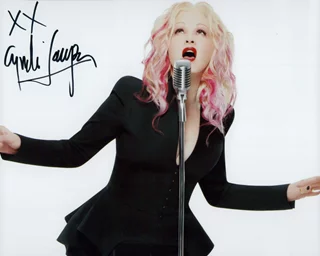 Cyndi Lauper autograph