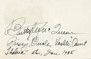 Butterfly McQueen autograph