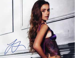 Lily Collins autograph