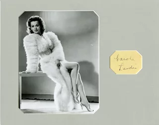 Carole Landis autograph