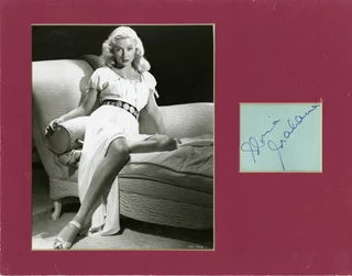 Gloria Grahame autograph