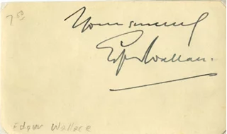 Edgar Wallace autograph