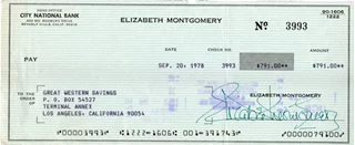 Elizabeth Montgomery autograph