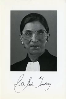 Ruth Bader Ginsburg autograph