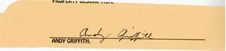 Andy Griffith autograph