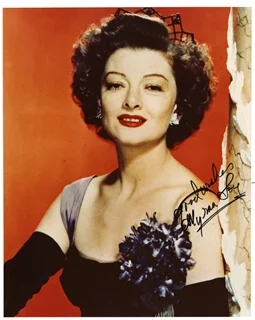 Myrna Loy autograph