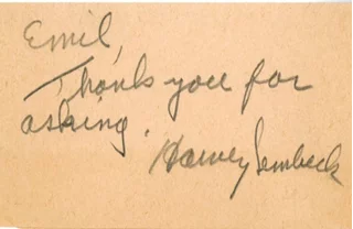 Harvey Lembeck autograph