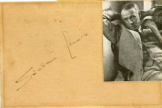 Sinclair Lewis autograph