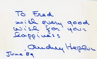 Audrey Hepburn autograph
