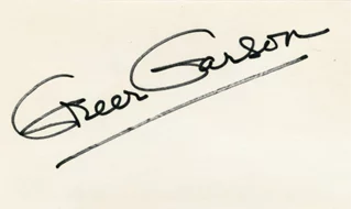 Greer Garson autograph