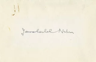 Jawaharlal Nehru autograph