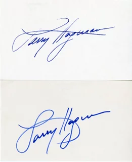 Larry Hagman autograph