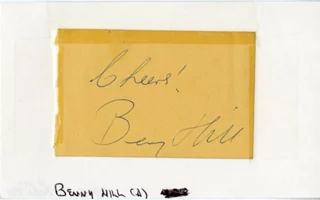Benny Hill autograph