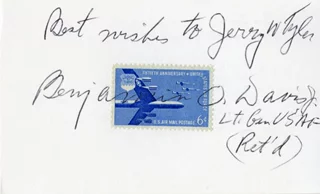Benjamin O. Davis autograph