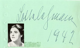 Lotte Lehmann autograph
