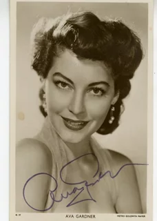 Ava Gardner autograph