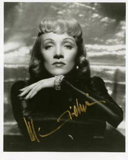 Marlene Dietrich autograph