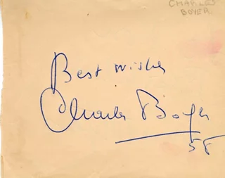 Charles Boyer autograph