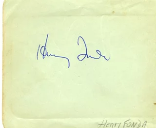 Henry Fonda autograph