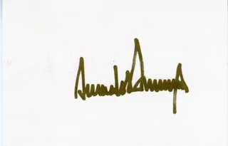 Donald Trump autograph