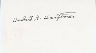 Herbert Hauptman autograph