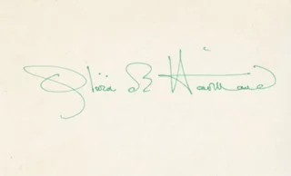 Olivia DeHavilland autograph