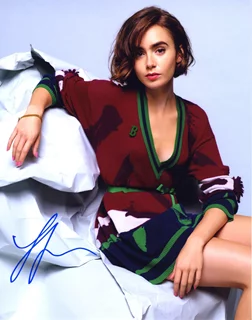 Lily Collins autograph