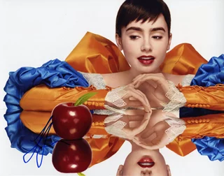 Lily Collins autograph