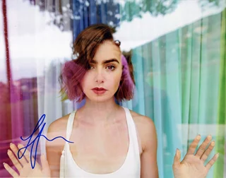 Lily Collins autograph