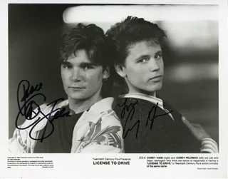 License To Drive autograph
