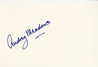 Audrey Meadows autograph