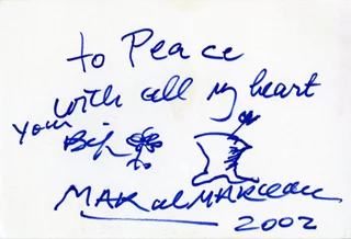 Marcel Marceau autograph