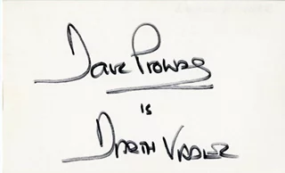 Dave Prowse autograph