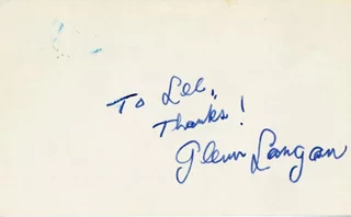 Glenn Langan autograph