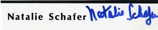 Natalie Schafer autograph